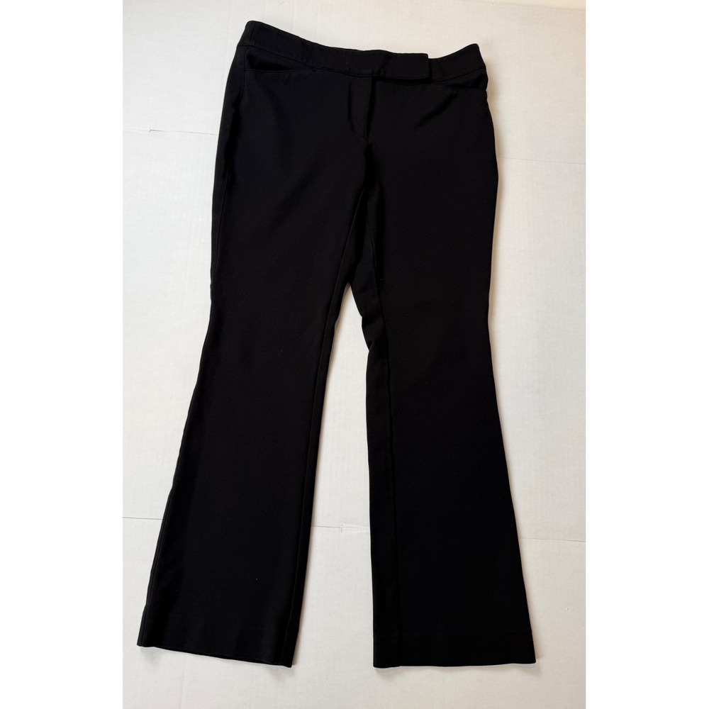 White House Black Market Bootcut Trousers Black Size 8R Stretch Dress Pants